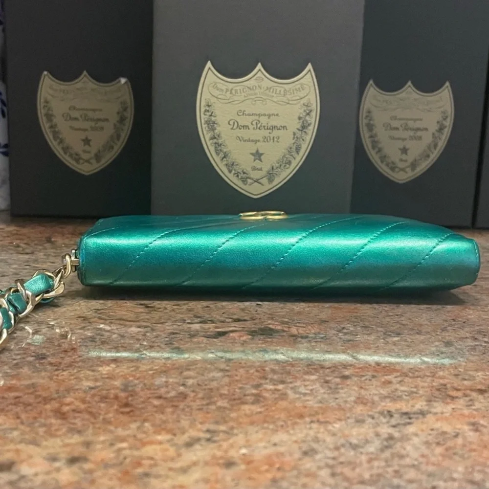 CHANEL Emerald Green Large wallet
